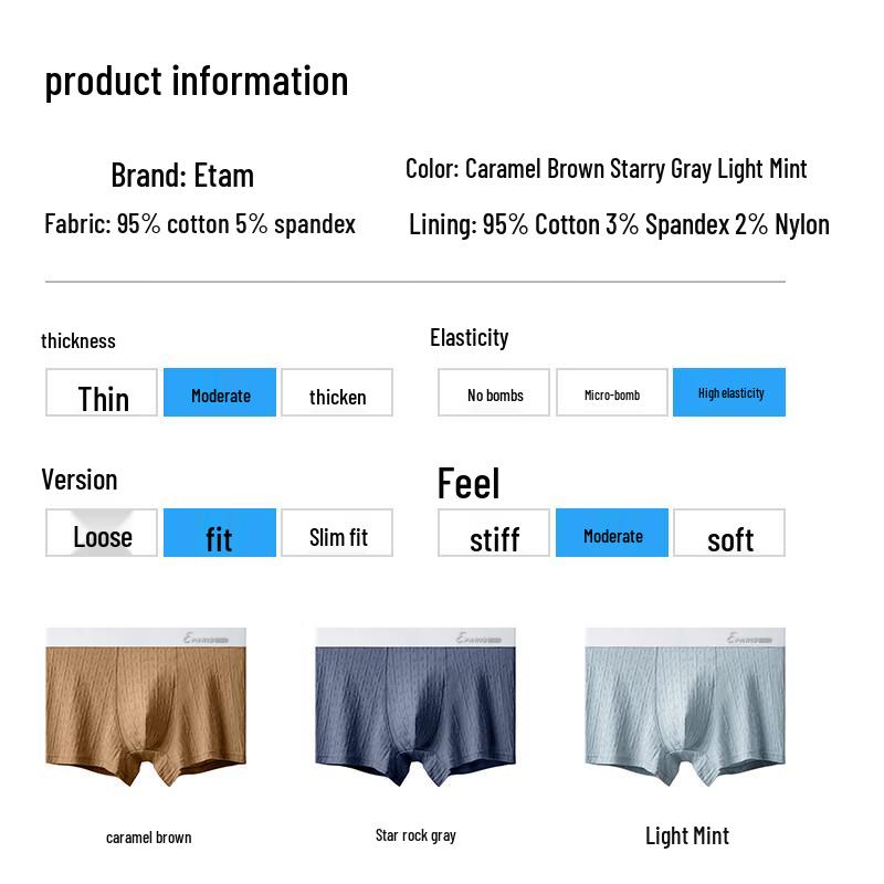 Aigle Men's Pure Cotton Antibacterial Boxer Briefs