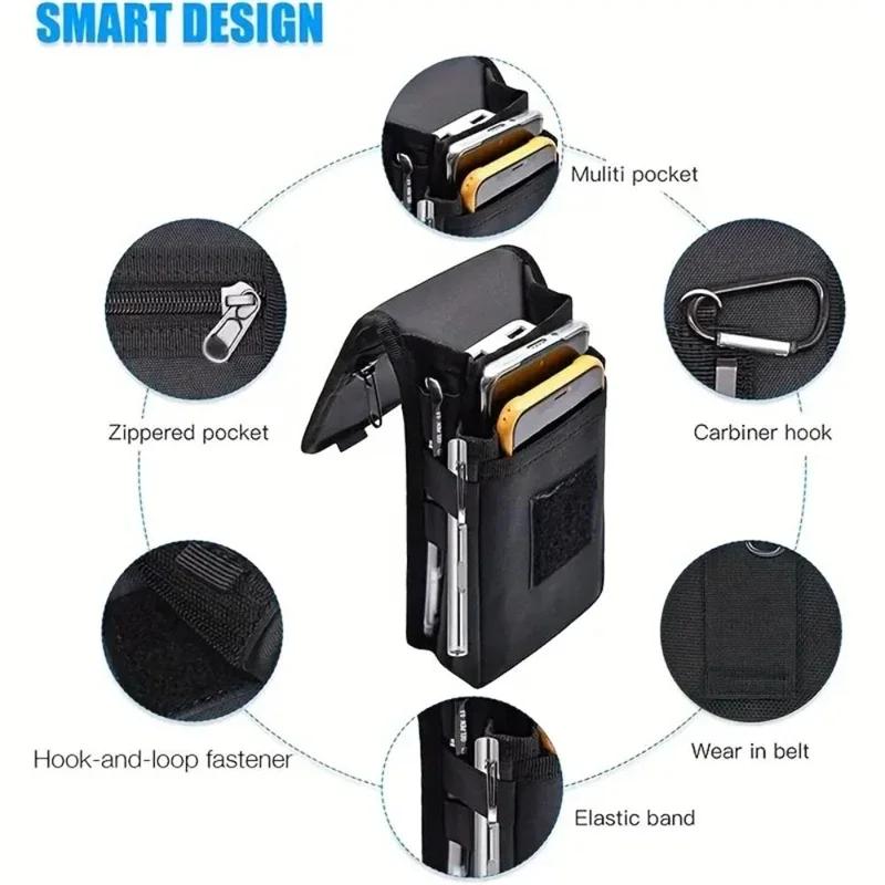 Multi-Purpose Phone Belt Pouch Tactical Phone Pouch Carry Waist Bag Men Mobile Phone Bag Casual Waist Bag Daily Coin Purse