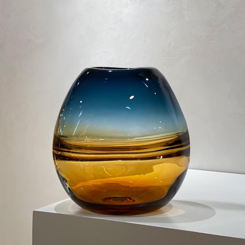 Sunset Glow Gradient Glass Vase Set