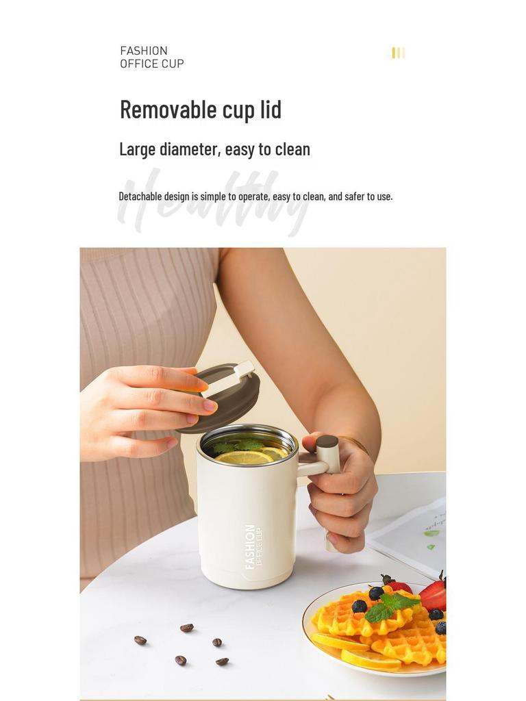 304 Stainless Steel Travel Mug with Lid - Multi-purpose Coffee, Tea, & Office Cup