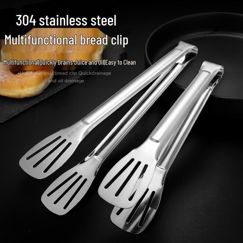 304 Edelstahl Küchenzange für Barbecue, Steak, Brot und Kuchen