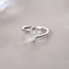 Hot Sale Adjustable Fashion 26 Letters Ring  925 Sterling Silver Jewelry For Women Gift