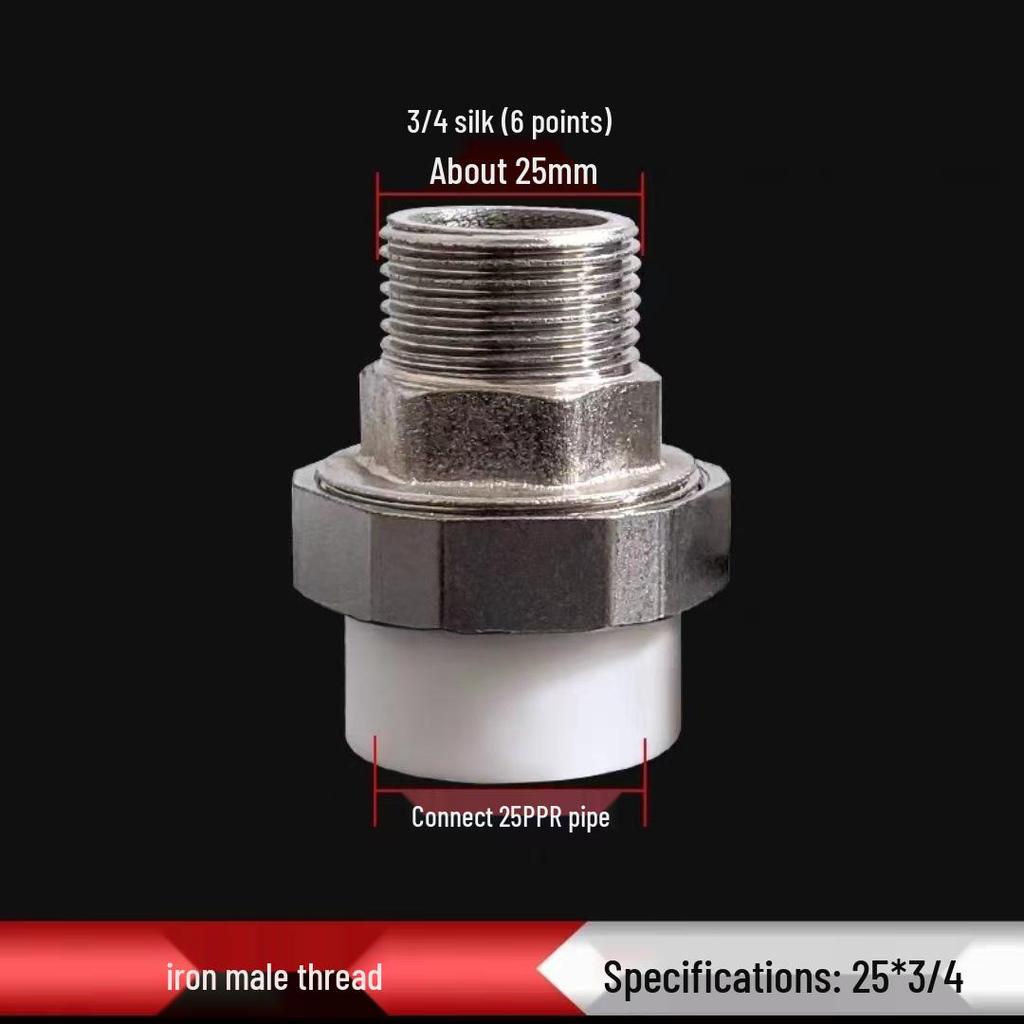 PPR Měď Železo Šroubení, Vnitřní & Vnější Závit, 20-110mm, Oboustranný PPR Železný Konektor