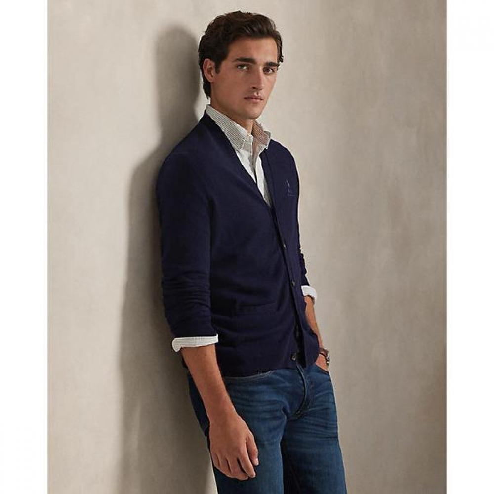 Polo Ralph Lauren Men S Embroidered Wool V Neck Cardigan mnpoSwe16822442400 XL