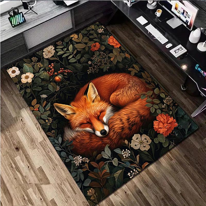 1Pc Animal Flowers Rug - home decoration Carpet For Living Room Bedroom Flooring Computer Chair Area Rug