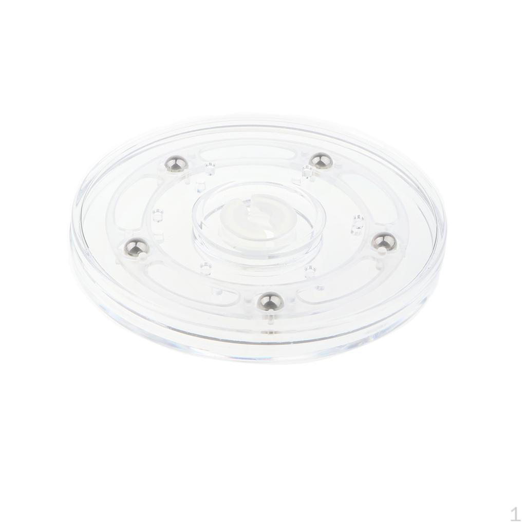 

3 -6 Turntable Acrylic Rotating Disc for Store Office Replacement Display , Clear, 4 Inch