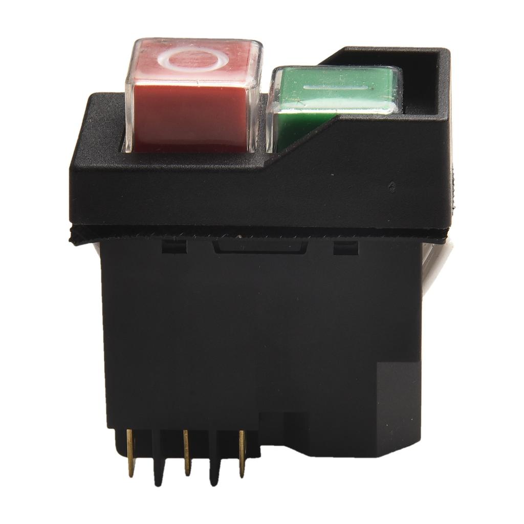 127V Pushbutton KJD17 Switch Wet Or Damp Environments Color Black Waterproof Pushbutton Switch Reliable Performance