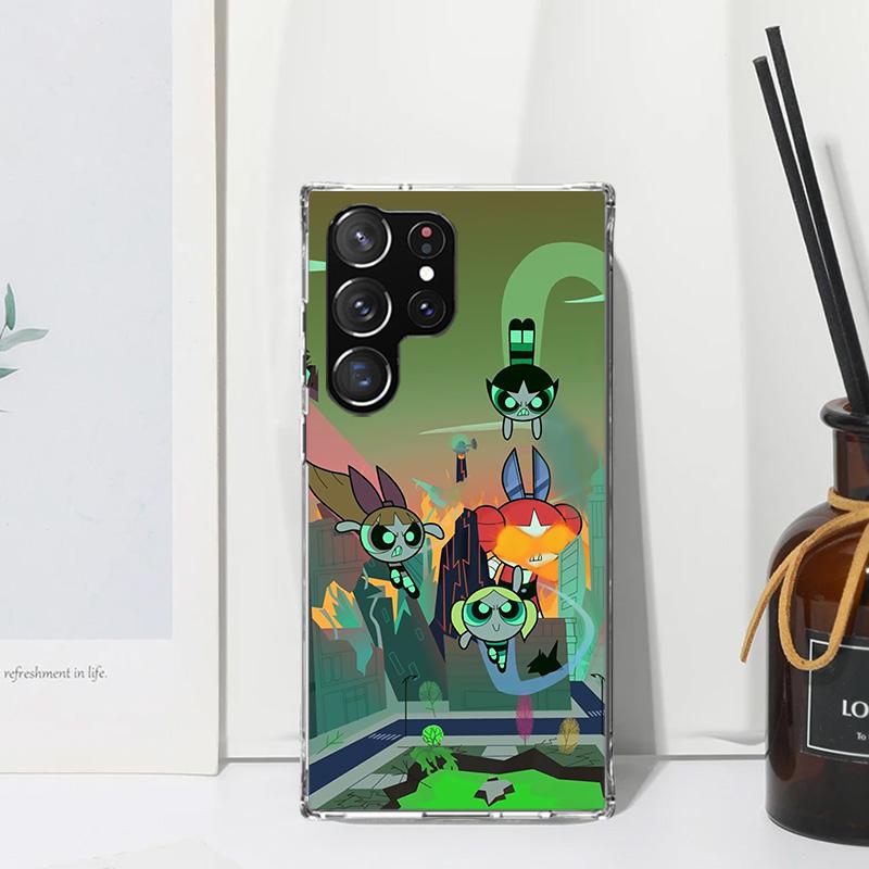 Cartoon P-Powerpuff-Girls Phone Case For Samsung Galaxy S26 S25 Edge S24 FE S23 S22 Ultra S21 Plus S20 + Art Fundas Back Cover G