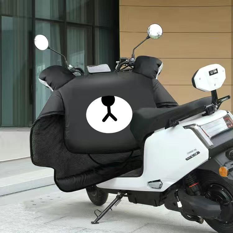 Pink Kitty Universal Electric Car and Motorcycle Windshield Cover with Fleece Lining - Waterproof and Windproof for All Seasons