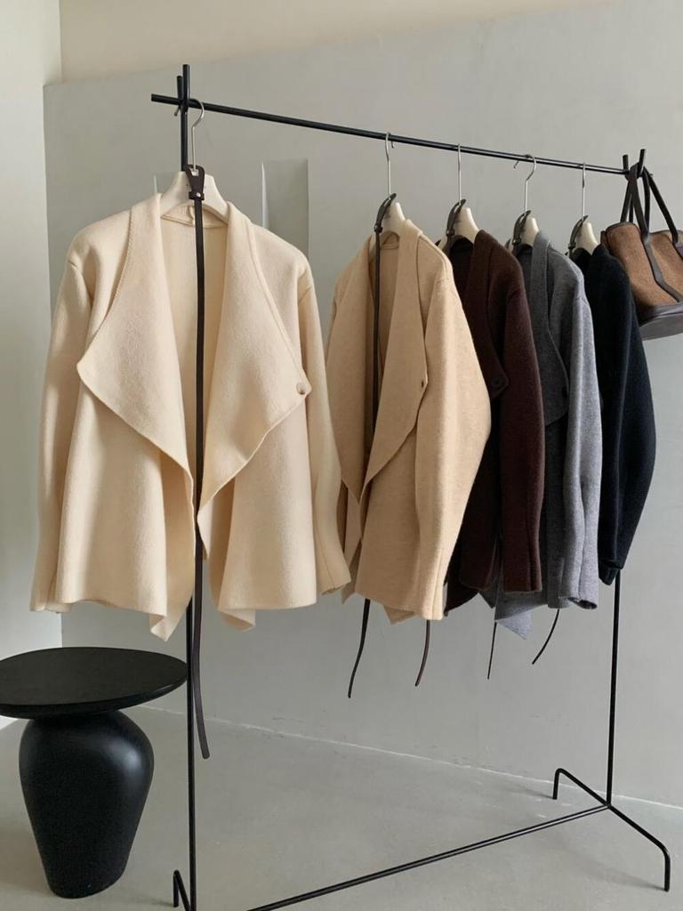 2025 Fall/Winter Women's Mid-Length Waist-Cinching Knit Cardigan Sweater
