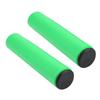 1 Pair Bicycle Handlebar Grips Anti skid Shock Proof Silicone Bike Grip With End Plugs Green