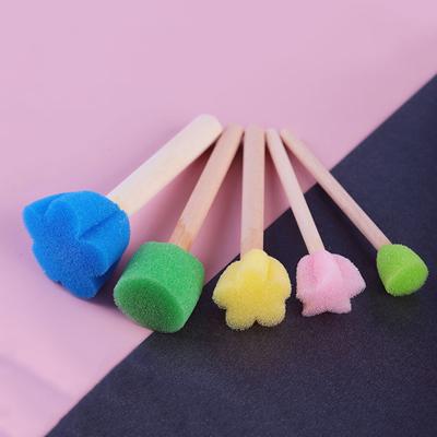 5 Stück Schwamm-Stempelstift, DIY-Malschablone, Holzgriff, leicht zu reinigen, verschiedene Größen, Kinder-DIY-Malschablonen, Kunstwerkzeug