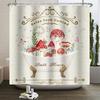Mushroom Shower Curtain Flower Green Leaf Plant Forest Butterfly Botanical Floral Squirrel Aesthetic Waterproof Bathroom Curtain