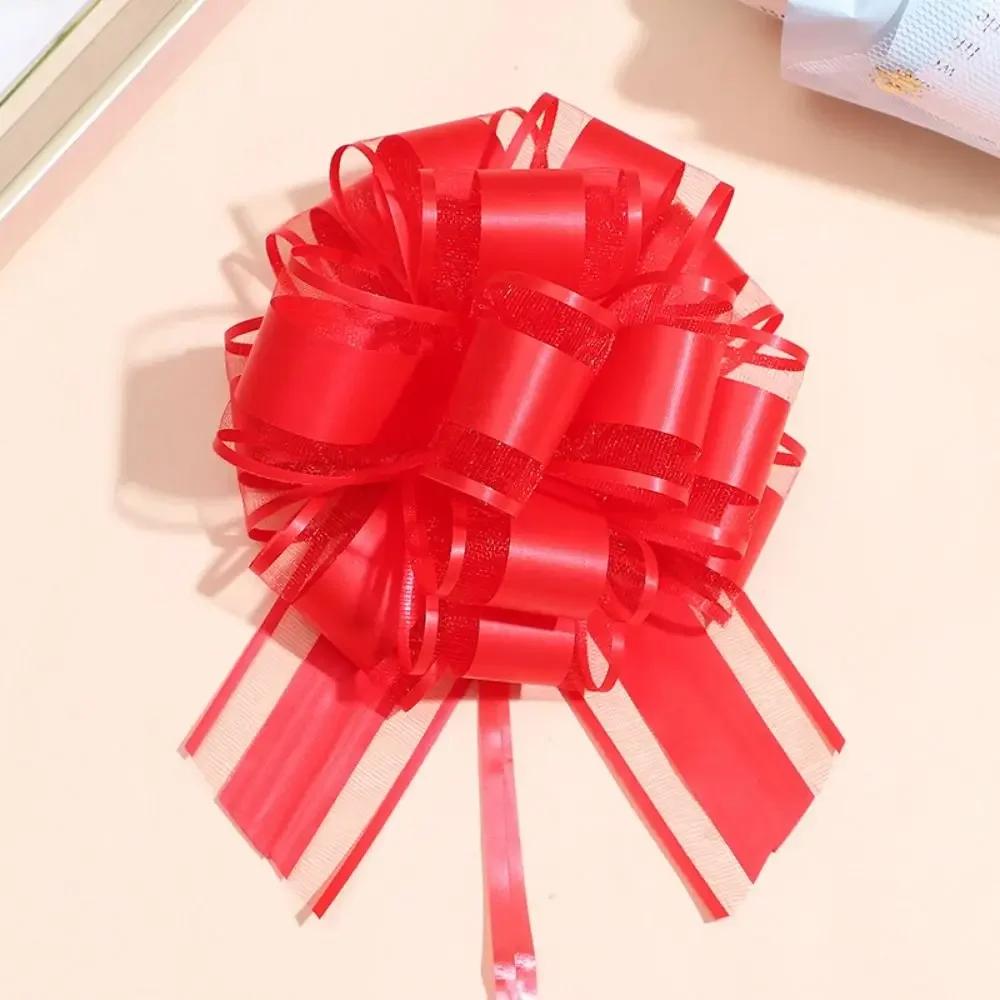 1pc Snow Yarn Pull Bow Ribbon Big Car Bow for Cars Birthday Christmas Presents Gift Decoration Ribbon Wedding Pull Flower