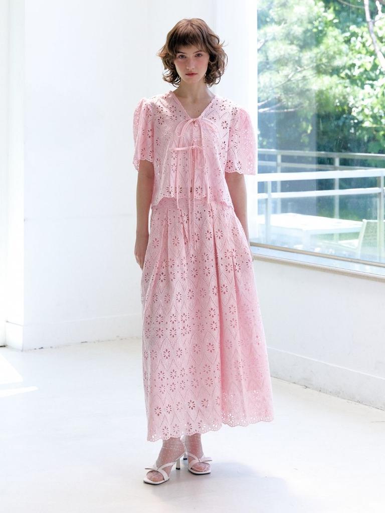 Fabric Seoul French Embroidered Lace Skirt