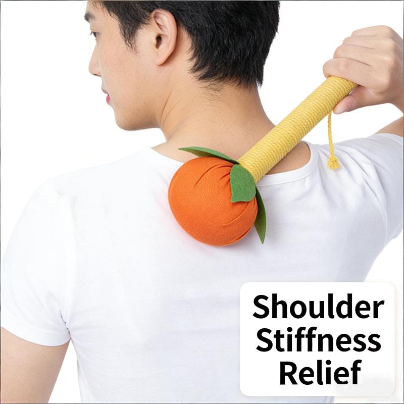 1PC Handheld Ai Cao Meridian Massage Hammer Persimmon-Shaped for Full Body Therapy - Neck Shoulder Relief