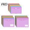 Project Document Organizer Plastic File Folder with Label Pocket, Hook And Loop Closure Clear Curved Flip Cover Poly Envelope Folder, A4/A5/A6
