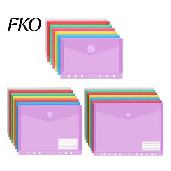 Project Document Organizer Plastic File Folder with Label Pocket, Hook And Loop Closure Clear Curved Flip Cover Poly Envelope Folder, A4/A5/A6