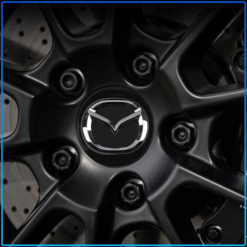 For Mazda 6 3 CX5 5 2 323 CX7 Demio Atenza Axela MX30 CX30 CX3 CX9 RX8 RX7 56mm Car Emblem Tire Wheel Hub Cap Rim Covers Auto Decorate Accessories