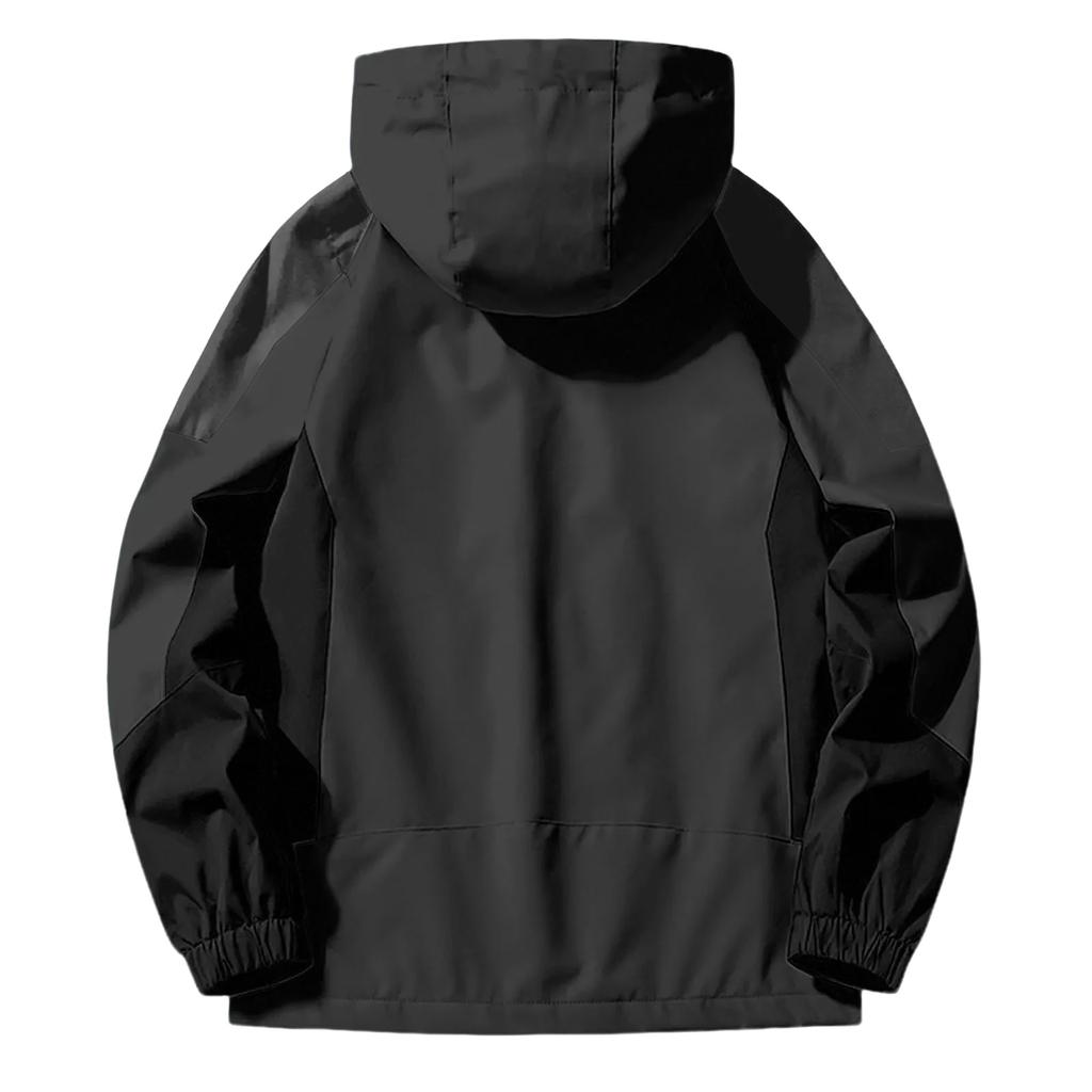 Damen Einfarbig Langärmlig Kapuzen-Outdoor-Anzug Winddicht Und Wasserdicht Dünne Jacke Ehplore