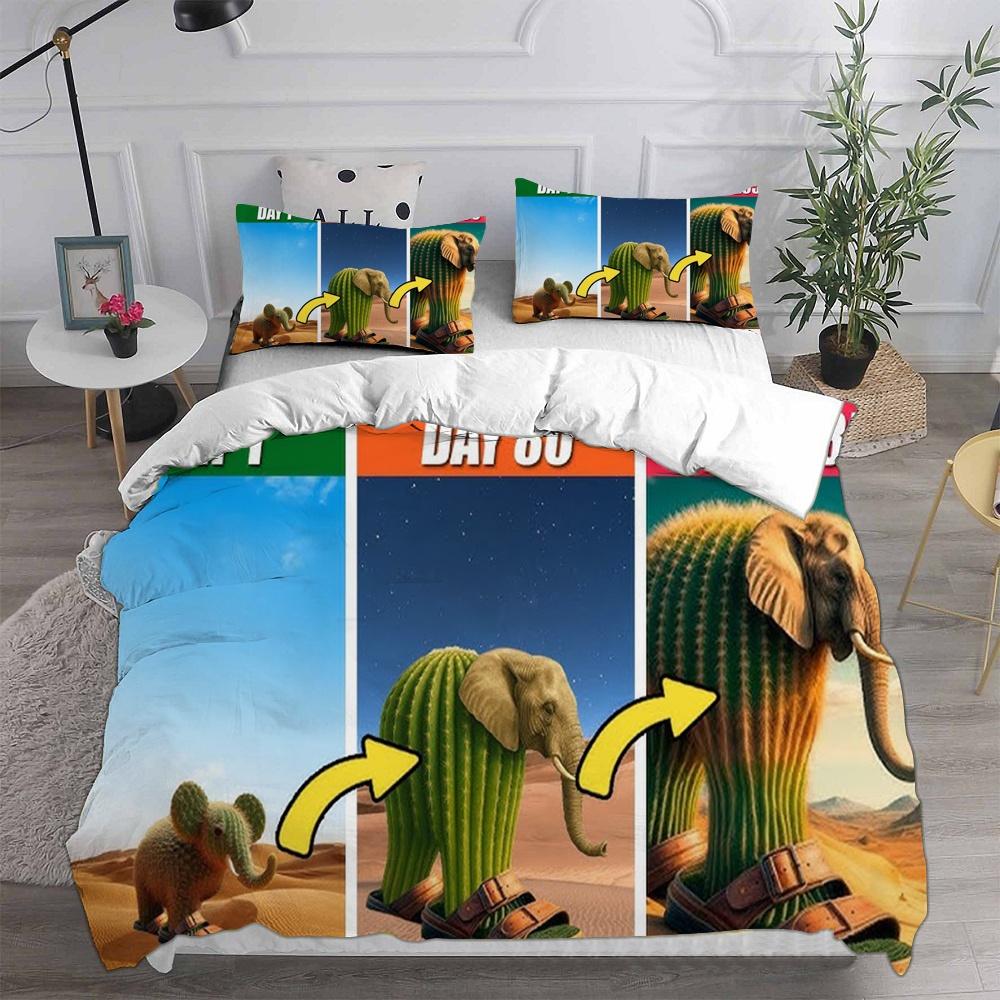 ai Italian Brainrot Tung Tung Sahur Bedding Sets Comforter Quilt Bed Cover Duvet Cover Pillow Case 2-3 Pieces Sets Home Decor