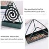 Porta Spirale Antizanzare Antiscottatura con Vassoio Creativo in Ferro Battuto a Forma Triangolare Porta Incenso Repellente per Zanzare Strumento Decorativo per la Casa