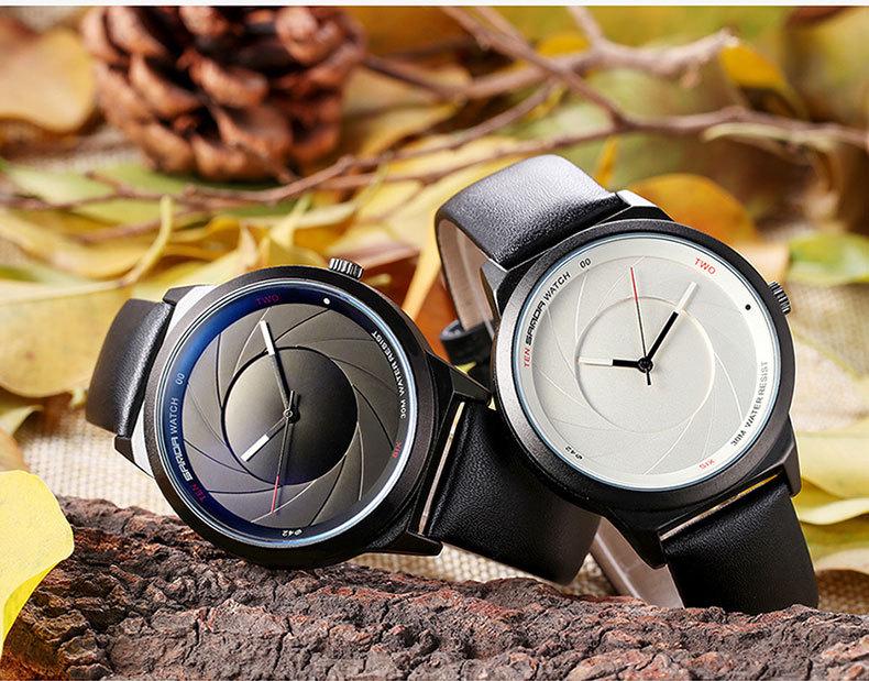 Sanda Unisex Quartz Watch: Creative Casual Wristwatch for Students - New Shape Concept in White.