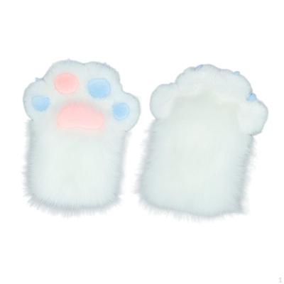 Guantes de Pata de Gato Ligeros Suaves Rellenos Suministros para Fiestas Disfraz de Fantasía de Club Nocturno