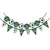 Soccer Birthday Party Decoration 10 Guest Disposable Dinnerware with Tablecloth Paper Plates Cup Napkin