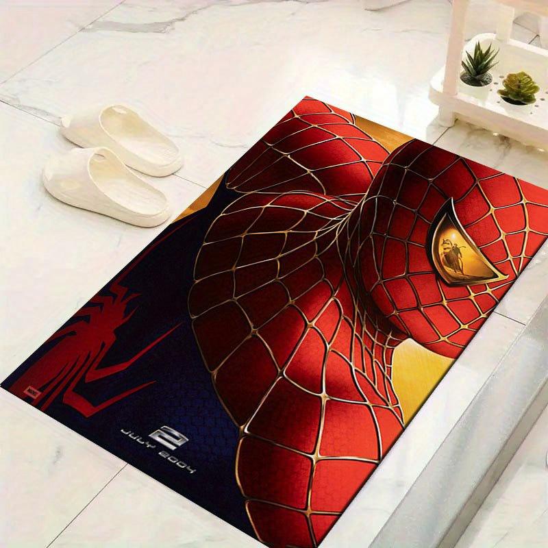 1pc Disney Spiderman Pattern Carpet Area Rug Non Slip Carpet Hand Washable Floor Mat Suitable For Living Room Bedroom Home Decor