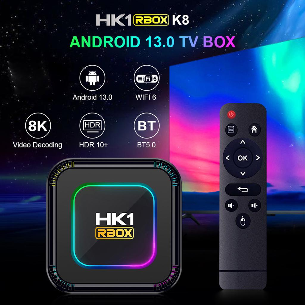 HK1 RBOX K8 Android 13.0 Smart TV Box RK3528 Quad-core UHD 4K Media Player H.265 Decoding HDR10+
