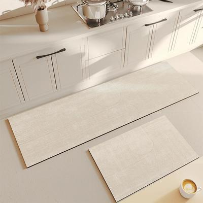 Absorbierender Kieselgur Rutschfester Küchenteppich, Wasserabsorbierender Teppich, Schnelltrocknende Fußmatten, PVC