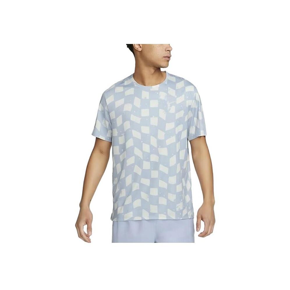 Nike Dri-FIT Printed Crew-Neck Pullover Short-Sleeve T-Shirt Men Tops Light-Blue DX0871-479