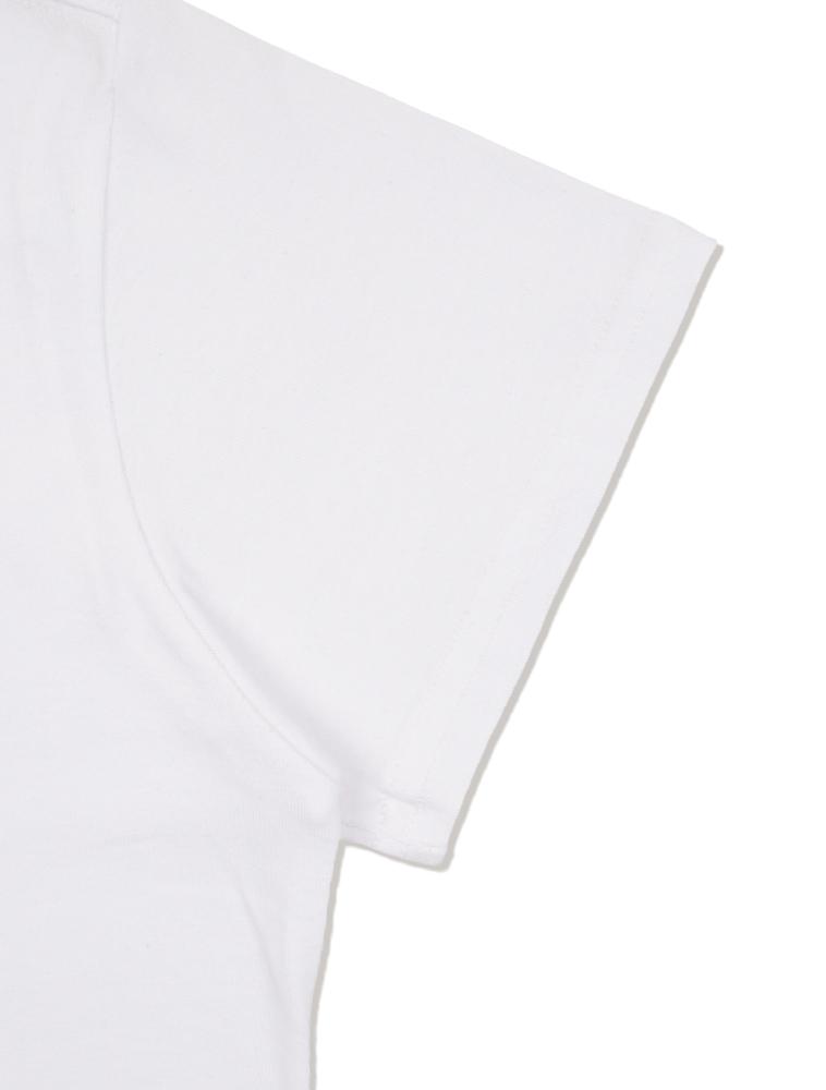 LA MAISON STUDIO Embossed Logo Slim Fit Short Sleeve T-Shirt White/Red (Fcg2Ts773W)