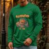 Men's Halloween Long Sleeve Neck Casual Pullover T-Shirt for Party and Holiday
