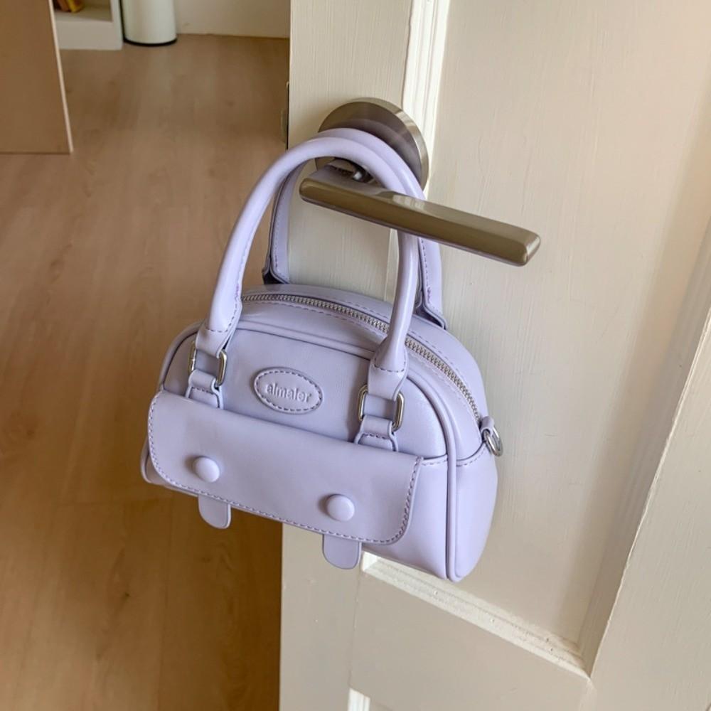 Luxury Boston Crossbody Bag Korean PU Leather Handbags Trendy Women's Underarm Bag  Gifts