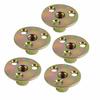 5 Pcs T Nut Flange 3 Hole Galvanized Iron Furniture Fixing Tee Round Base NutM10