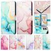 Marble Leather Wallet Case On for Google Pixel 9 Pro PIXEL 8Pro 8a 7A 6a Pro 4a 5a Funda Magnetic Card Slots Holder Phone Cases