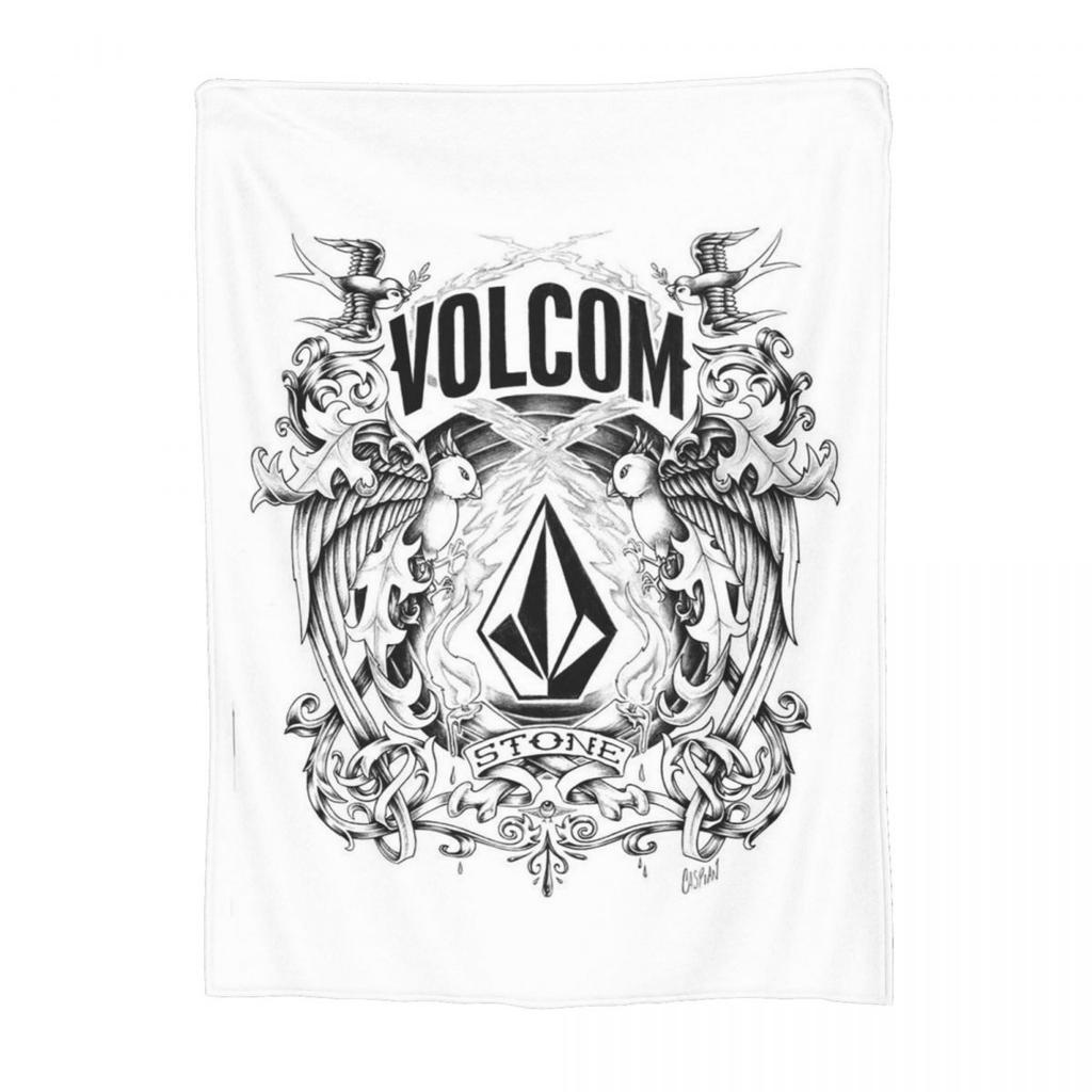 V-Volcom Logo Blanket Soft Warm Flannel Throw Blanket Bedding for Bed Travel Home Sofa