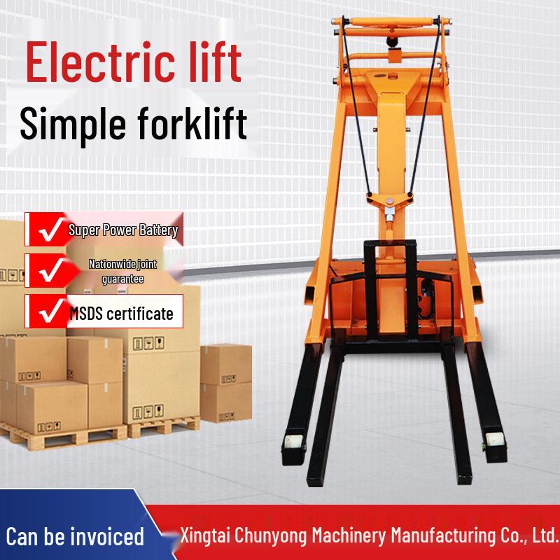 Compact Electric Forklift Stacker for Warehouse Handling