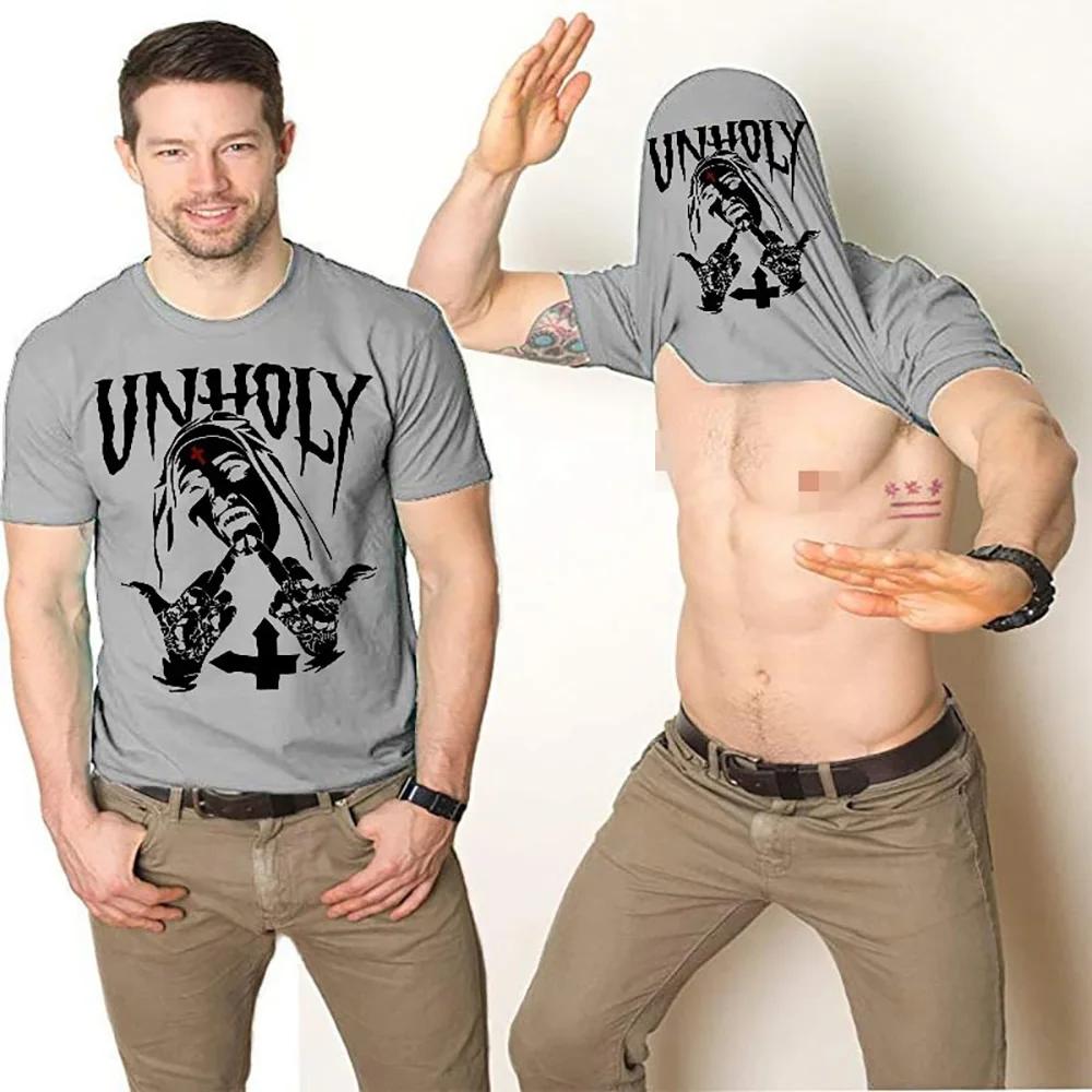 2024 Loose Men T Shirt Weird Soft Custom Print Tshirt Short Sleeve Quick Dry Personality Sweat-Absorbing T-shirt Popular Tee