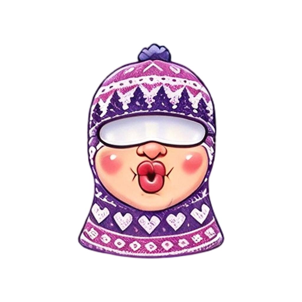 Novelty Old Man Face Ski 3D Full Print Full Face Winter Windproof, Sunglasses Not Included
