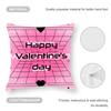 Valentine's Day Stickers X Cushion Cover Anti-dustmite Pillowcase Invisible Zipper Silky Short Plush Sofa Cushion Cover