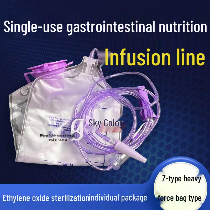 Disposable Gastrointestinal Nutrition Infusion Tube & Feeding Bag Set for Medical/Home Use with Nasogastric Pump