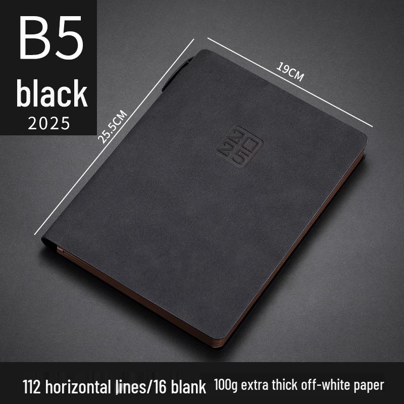 Customizable Sheepskin Notebook with Pen & Free Engraving - Company Logo 2025 Diary, A6/A5/B