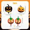 5 Pcs Balloons, Including Double-sided Pumpkin Balloons and Black and Orange Pumpkins, for Halloween Party Decorations
