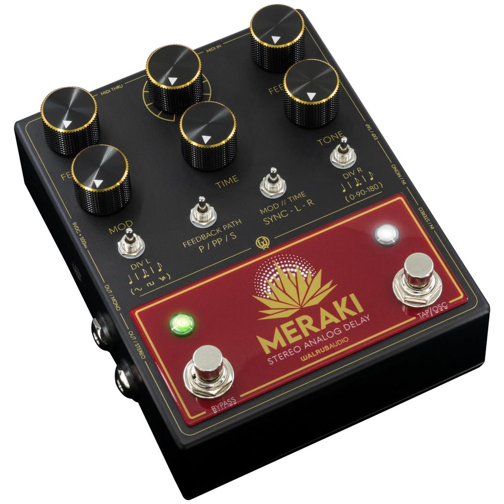 WALRUS AUDIO MERAKI Stereo Analog Dual Delay Stereo Analog Delay/Reverb WAL-MERAKI