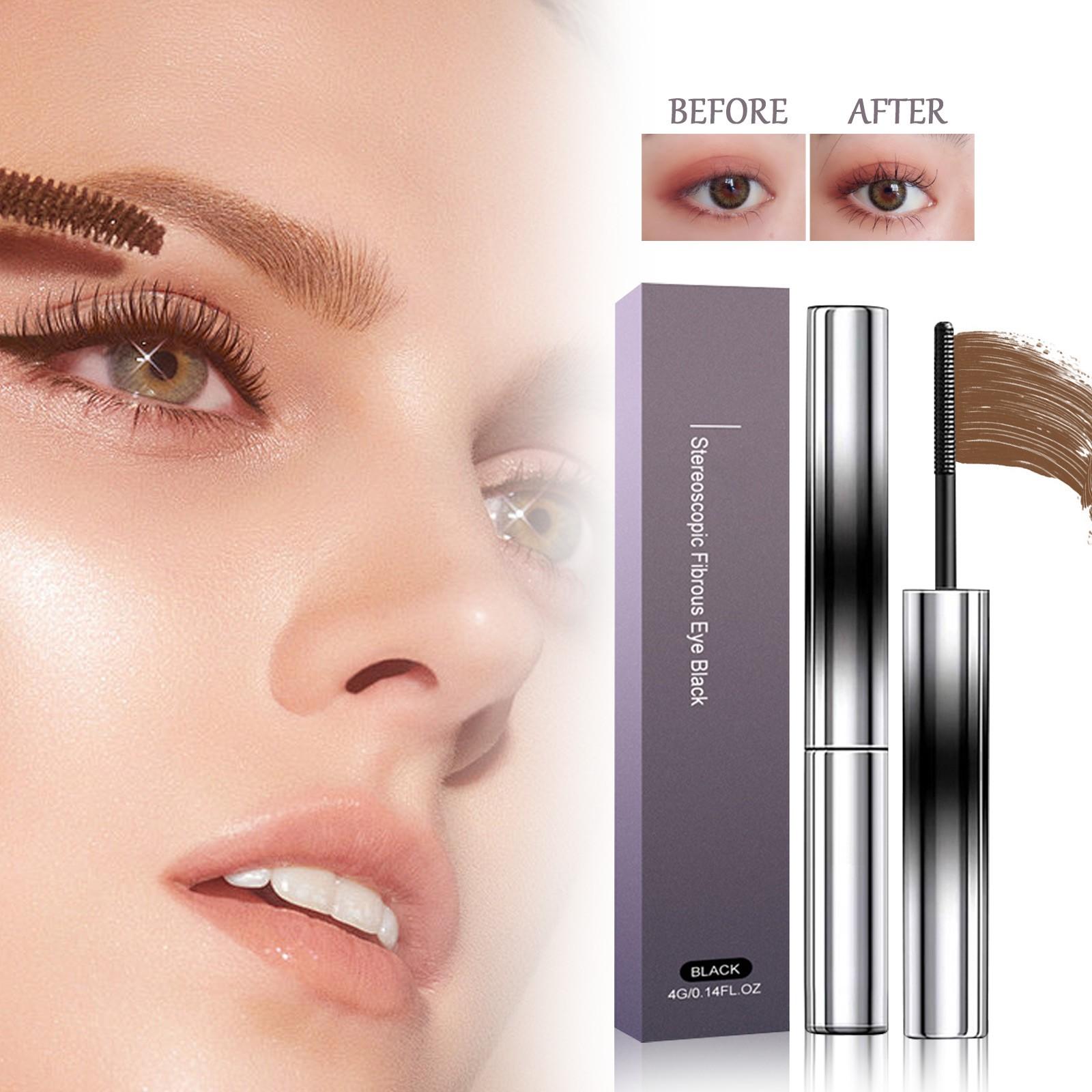 

3D Curly Eye Black, водостойкий, не оставляет пятен, стойкий макияж глаз, Eyes Enlarged Eye Black (черный 8г) One Size коричневый