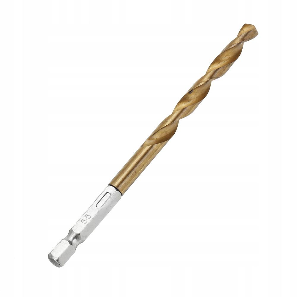 Rosfix Zestaw Wierteł Tytanowych Do Metalu – 13 Wierteł Ø 1,5–6,5 Mm | Stal HSS | Powłoka Azotku Tytanu, Wysoka Precyzja