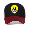 Skeleton Smiley Face Cap Happy Cartoon Smile Print Men Women Baseball Cap Fashion Hip Hop Adjustable Mesh Breathable Trucker Hat